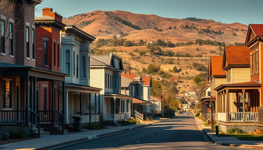 Historic homes lining a quiet street in America, capturing the small-town charm.