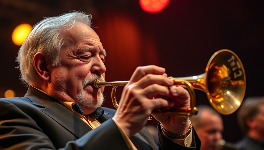 Jazz musician playing trumpet at San Francisco Jazz Festival stage.