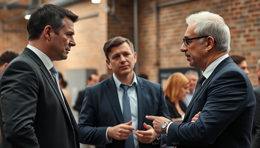 Business startup funding discussion at a networking event.