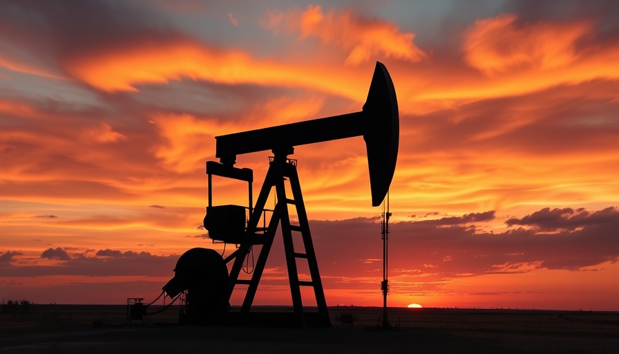 Oil pumpjack in silhouette during sunset, US oil output drop.