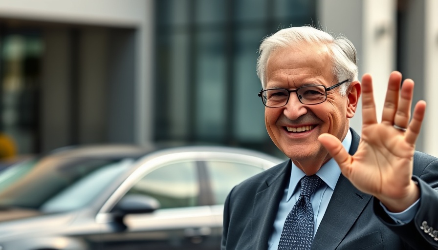 Impact on Bay Area businesses: Executive smiling and waving outdoors.