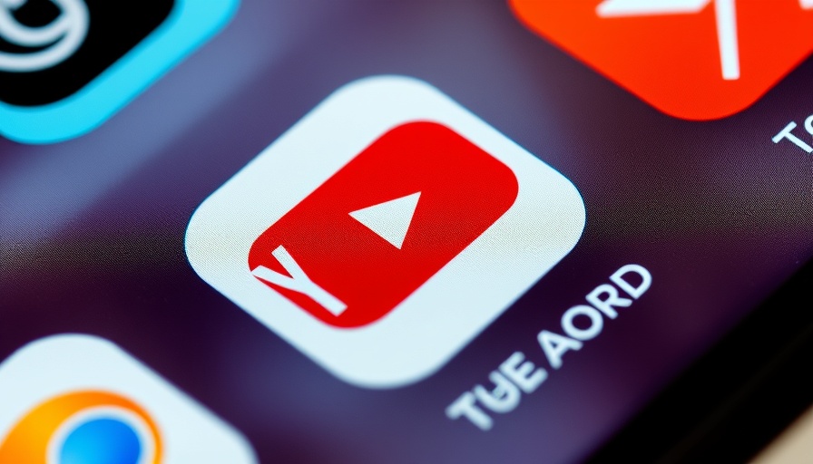 YouTube app icon on smartphone screen - digital creator economy