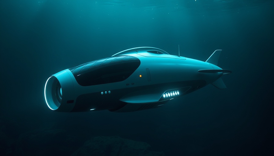 Futuristic ocean exploration submersible showcases technology innovation.