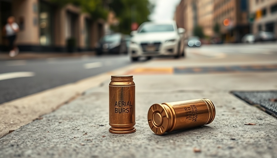 Less lethal weapon shell casings on city street during protests
