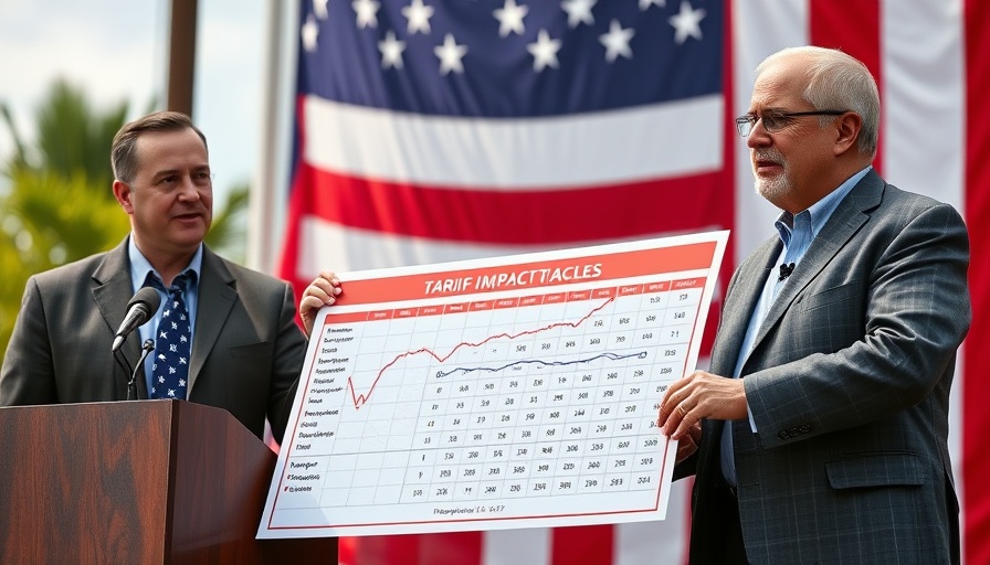 Discussion on Trump tariffs impact on investment strategies with chart.