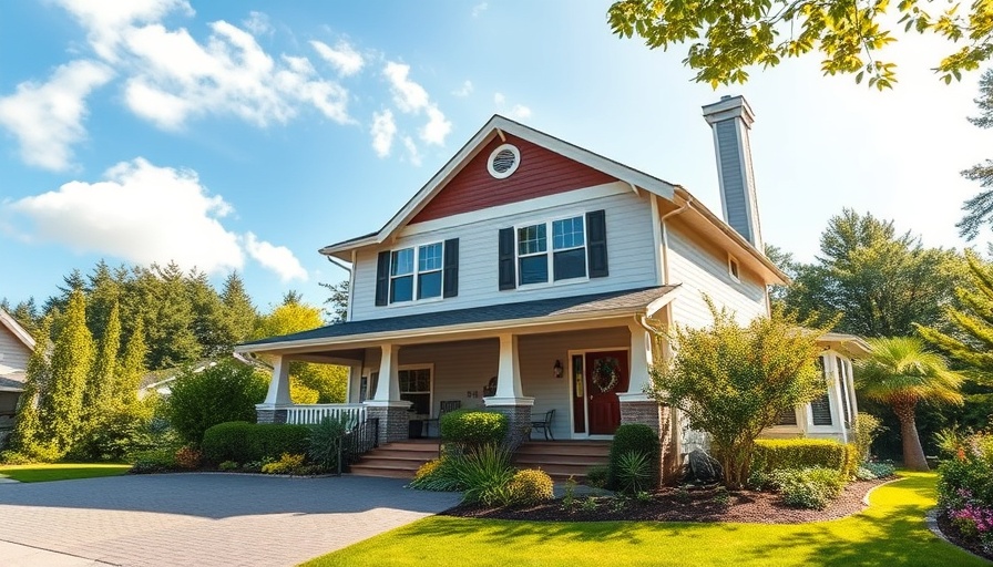 Charming suburban house with garden and driveway, exploring how to buy a house with bad credit.
