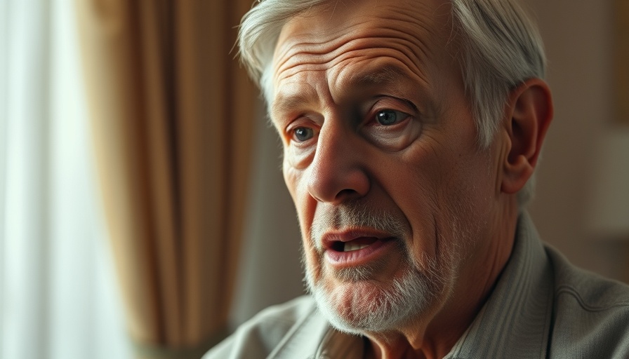 Caucasian man discussing Trump tax bill opposition impacts indoors.