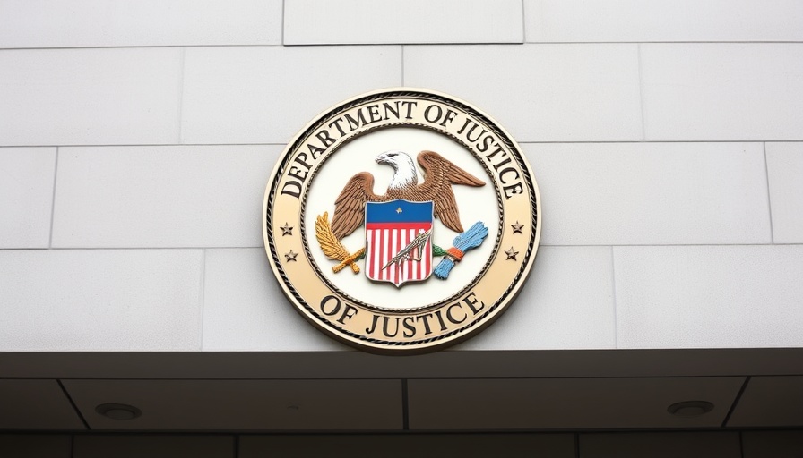 Department of Justice emblem representing classified information oversight.
