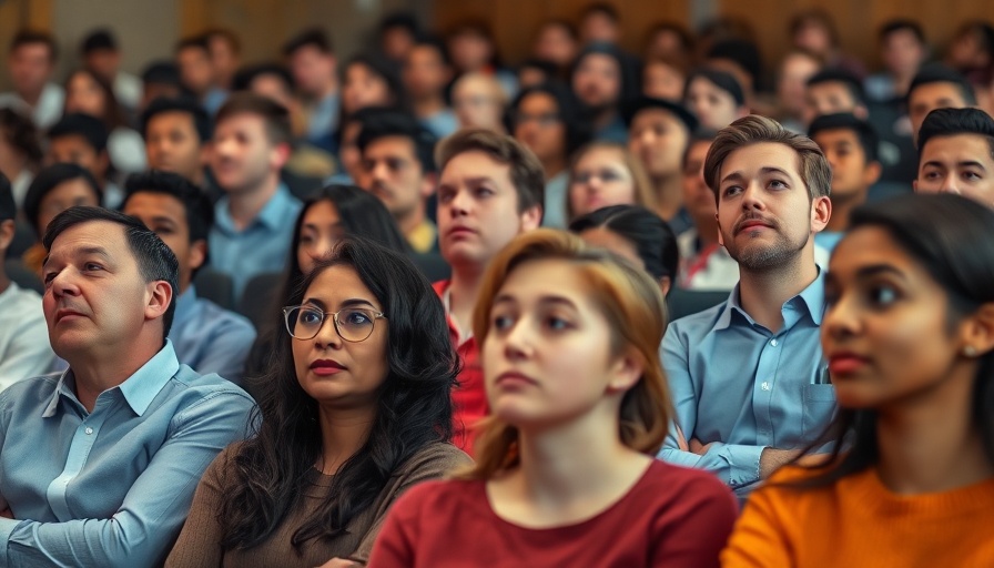 Diverse students in lecture hall affected by US visa pause.