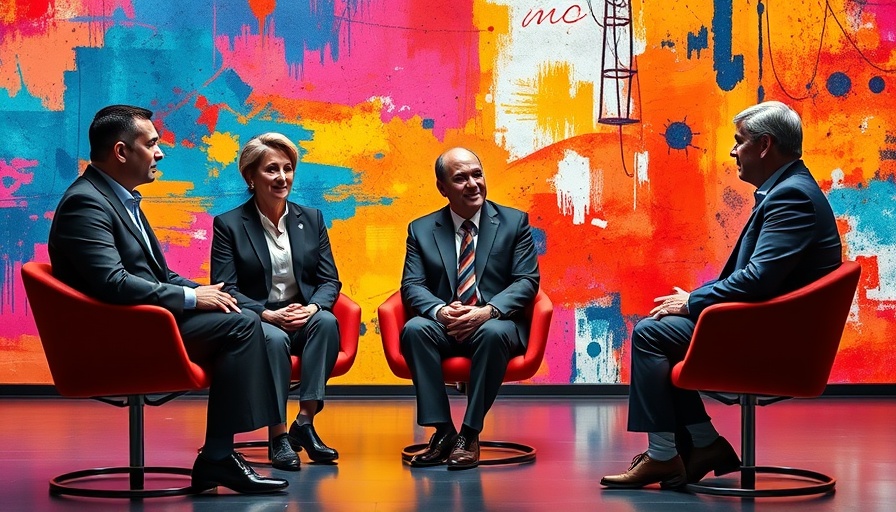 Panel discussing flexible workplace policies at business summit.