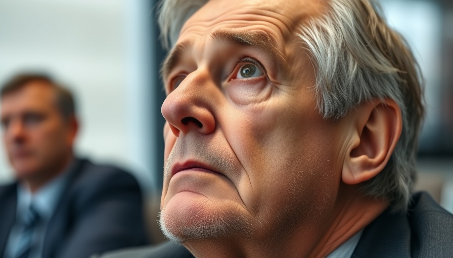 Older man looks concerned during a discussion on rate cut demands.