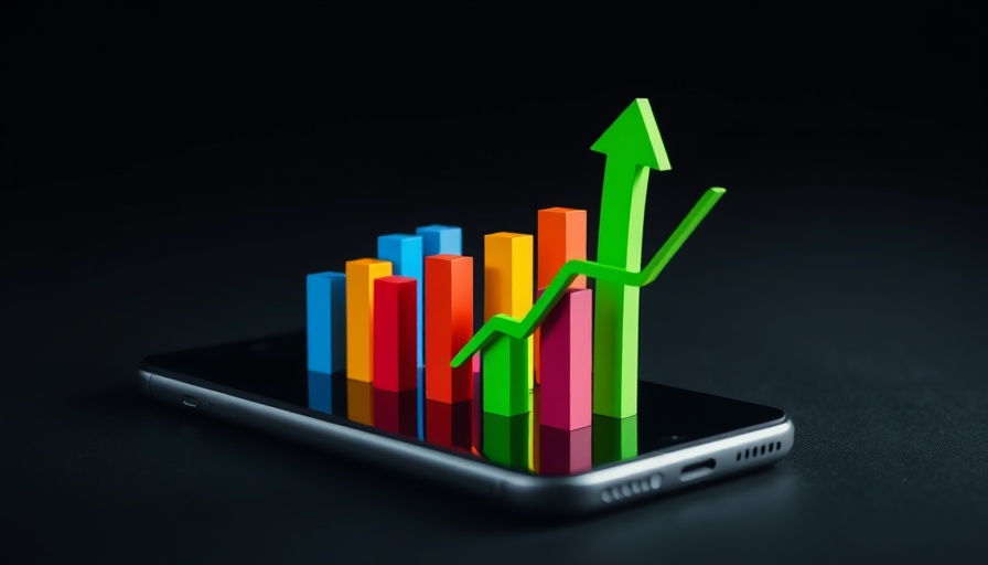 3D graph with upward trend on smartphone symbolizing insider trading insights.
