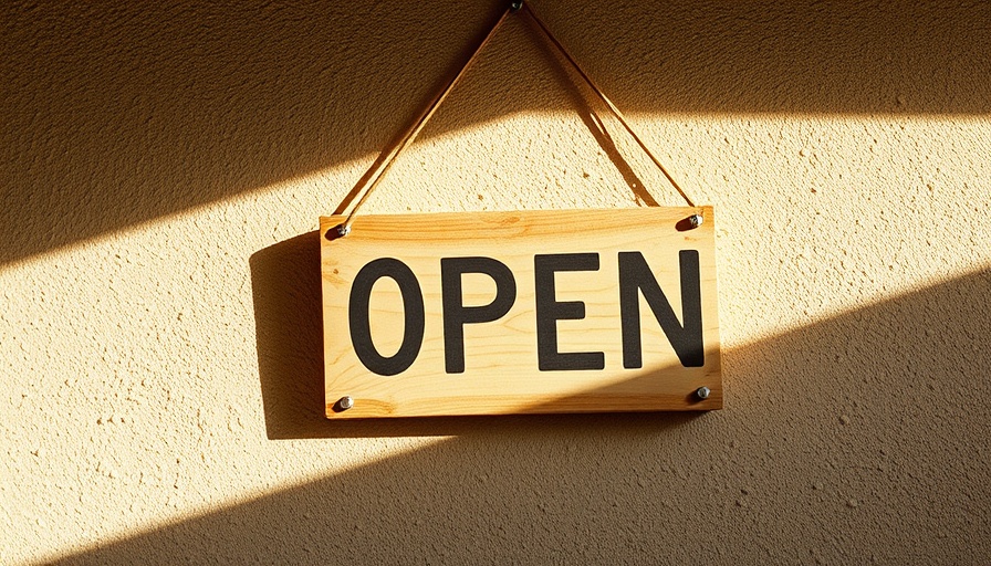 Open sign representing successful business startups, rustic and inviting.