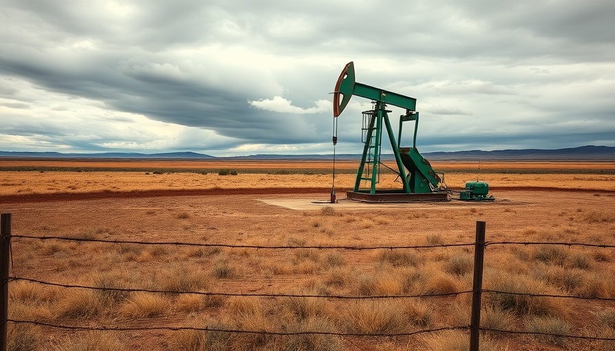 Solitary green oil pump jack under a striking sky, Cathie Wood's ARK ETF Strategy.