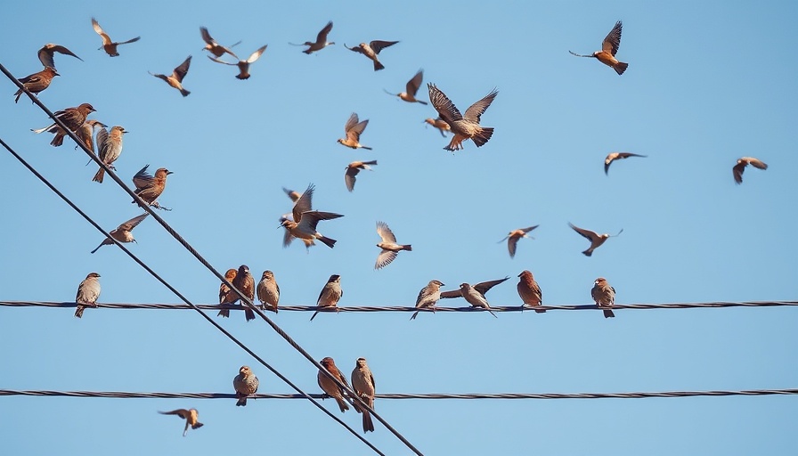 Sparrows on wires, resembling AT Protocol social networking apps