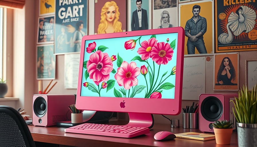 Vibrant pink desktop setup with artistic background, WWDC 2025 recap.