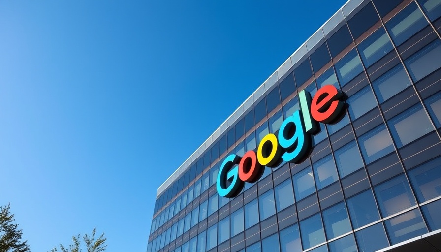 Google logo on building, indicative of corporate presence.