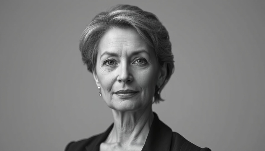 Fintech 3.0 visionary in a classic black and white portrait.