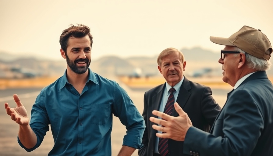 Newsom vs Trump discussion on an open airstrip.