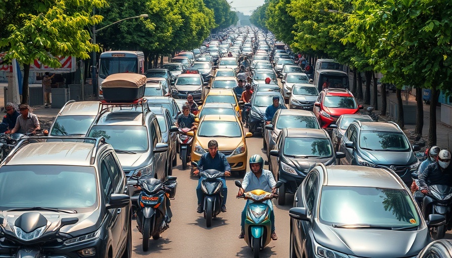 Tehran traffic jam during gas crisis, sunny day.