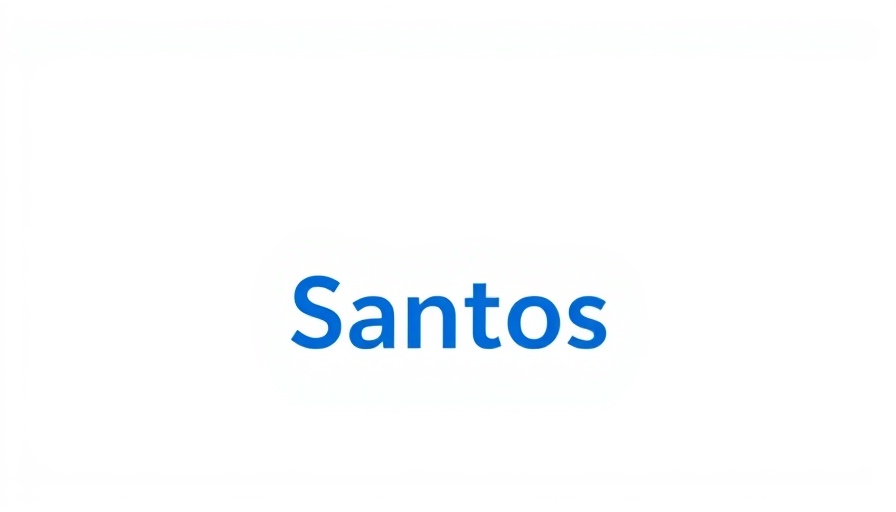 Santos logo on white background related to stock market news.
