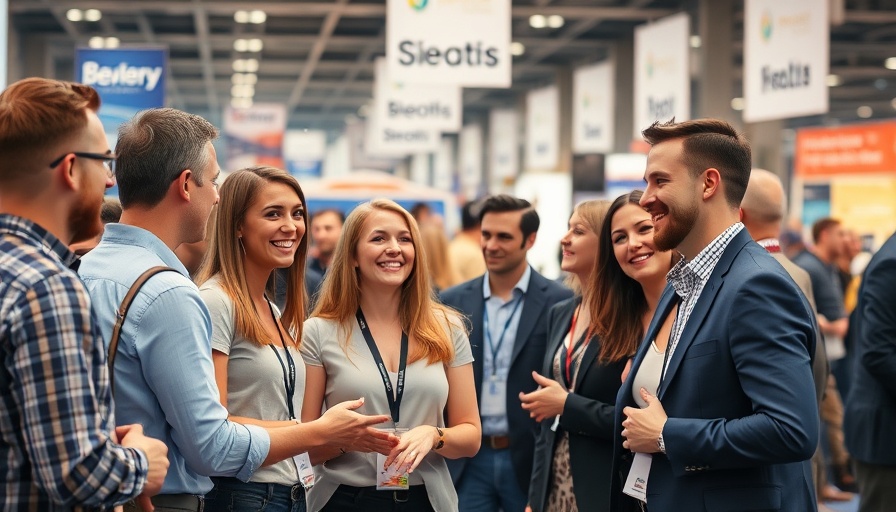 Professionals networking at a business conference for startup funding
