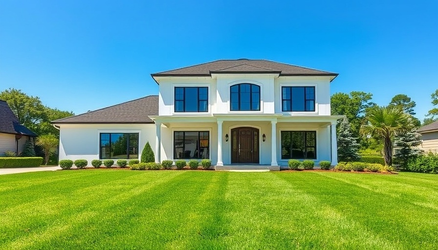 Modern suburban house with pristine lawn, how much to offer on a house.