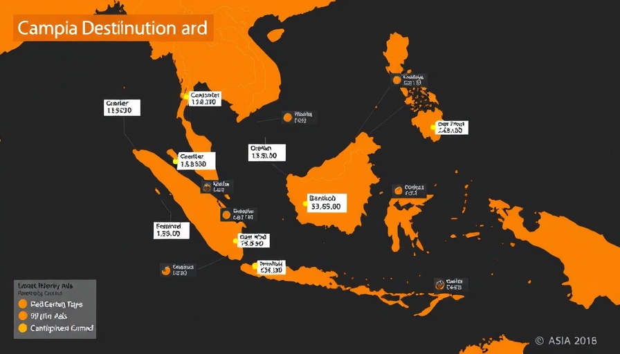 Southeast Asia business landscape map highlighting company distribution.
