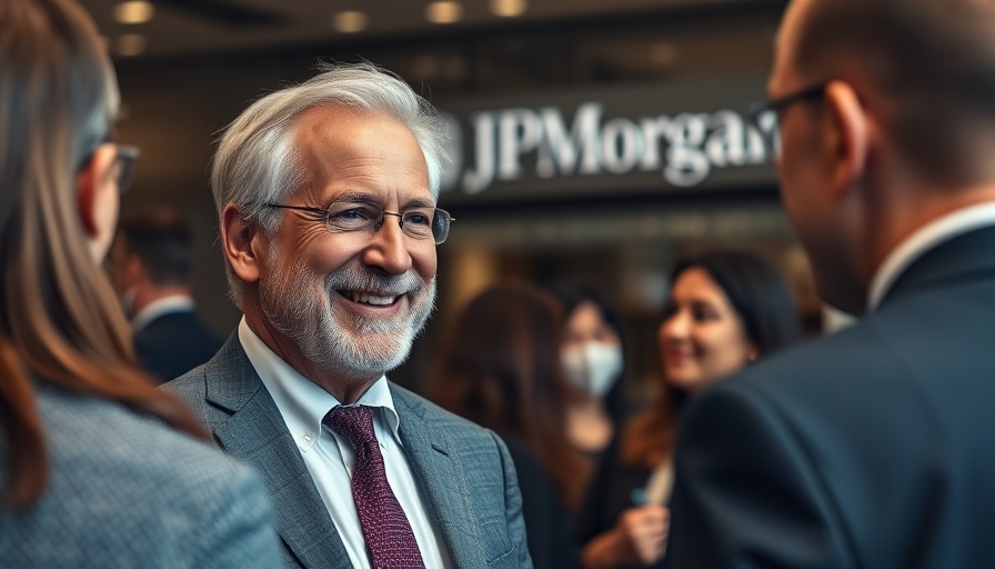 JPMorgan executive at a meeting, illustrating stablecoin discussions.