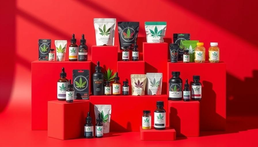 Cannabinoid products on display highlighting the role of cannabinoids in sleep and relaxation.