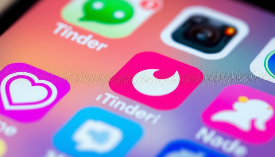 Close-up of Tinder app icon on smartphone screen representing Tinder Double Date Feature.