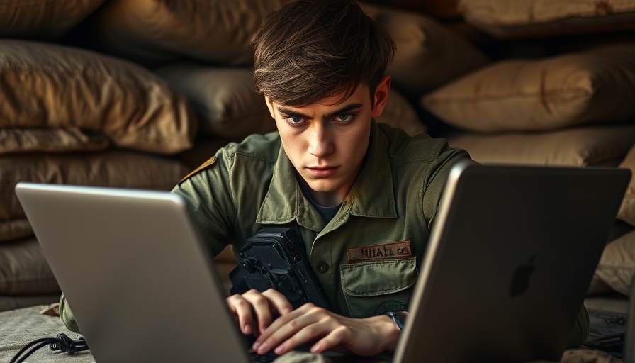 Defense Technology Investment in Europe environment showing soldier using tech in a fortified bunker.