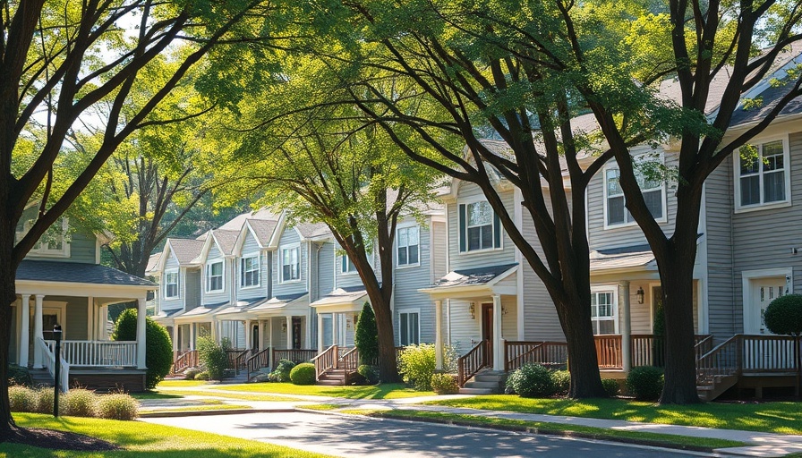 Suburban row houses exemplifying Homeowners Association benefits.