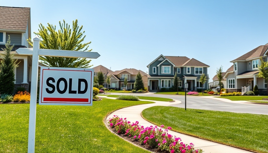 Sold home in suburban area with clear sky.
