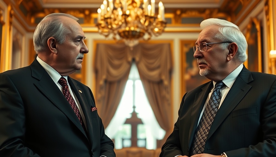 Two leaders discussing, reflecting Middle East tensions impacting stock market.