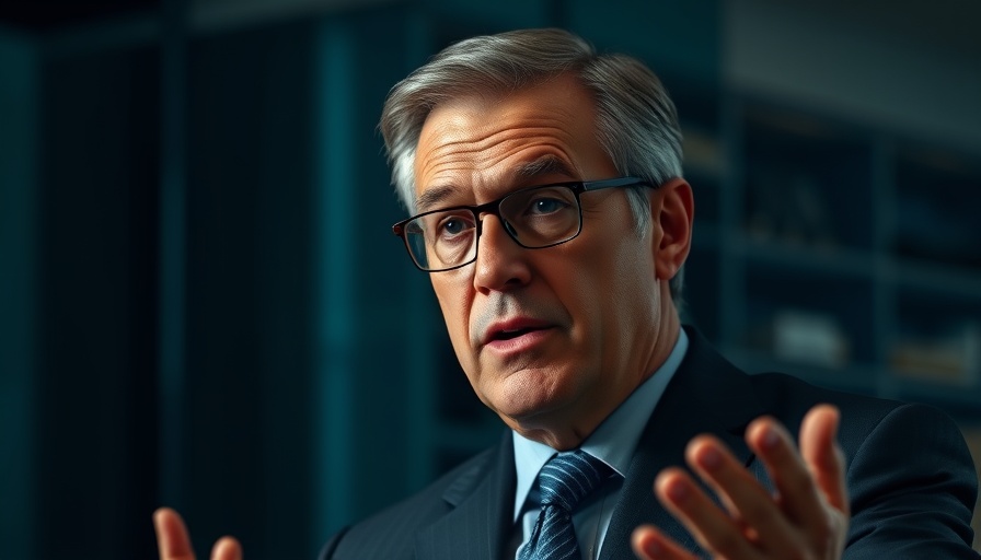 Middle-aged man speaking confidently, addressing Amazon AI job reductions.