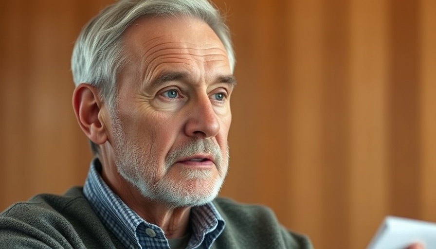 Attentive older man discussing stablecoin regulation bill in meeting.