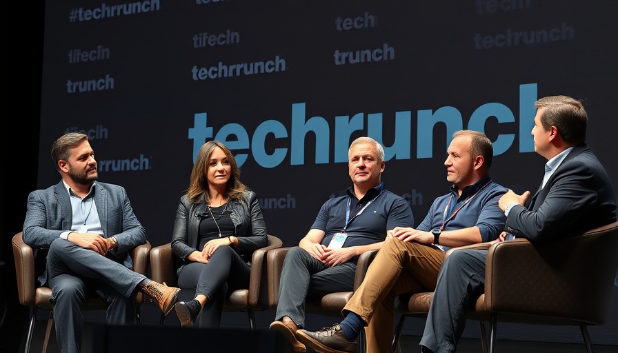 Panel discussing business startup funding at TechCrunch event.