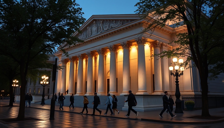Treasury building at night with people walking, foreign treasury holdings record high.