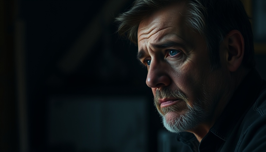 Thoughtful individual pondering recruitment strategies in dark setting.