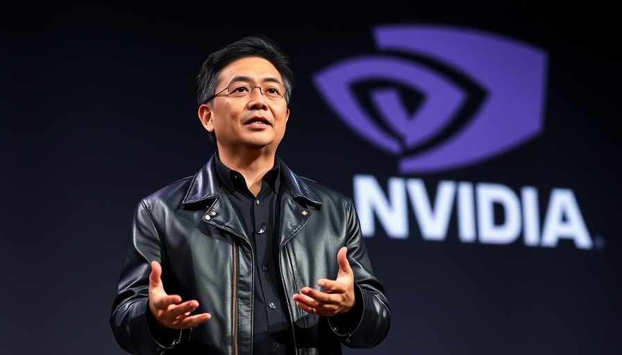 Man on stage near NVIDIA logo discussing AI startup investments.