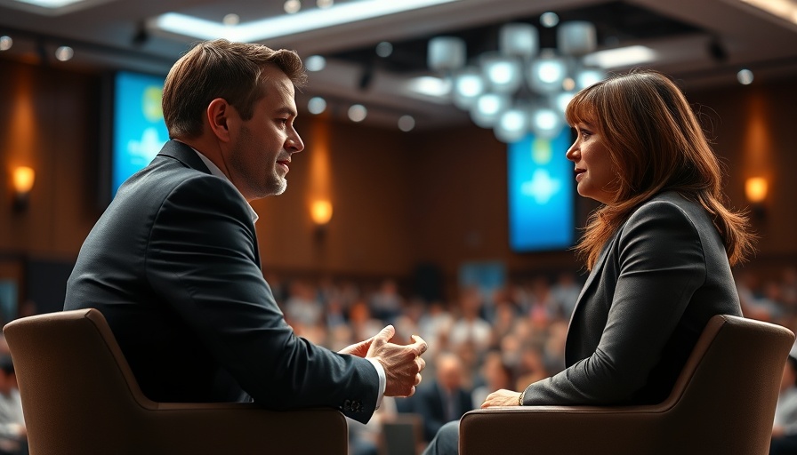 Professional discussion on successful business startups in a conference setting.