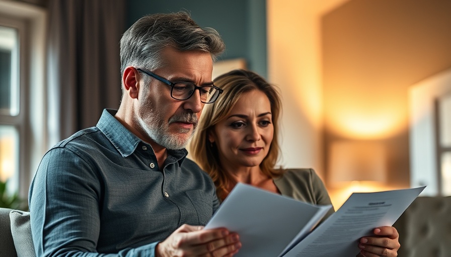 Mature couple reviewing financial documents for asset protection strategies.