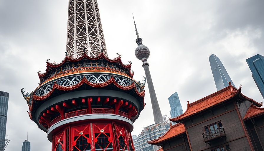 Detailed view of Oriental Pearl Tower showcasing architectural details.