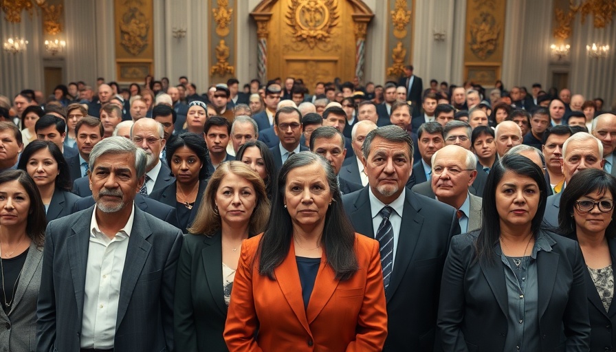 Serious professionals in UK assembly room discussing welfare cuts.