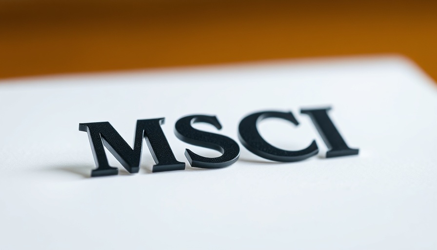 Close-up of MSCI logo, related to South Korea short-selling accessibility.