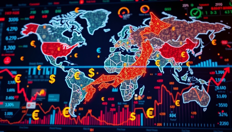 Japan inflation rate impact on investments with currency symbols and charts.