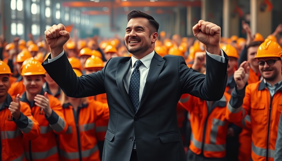 Rally of workers in orange, related to golden share in U.S. Steel