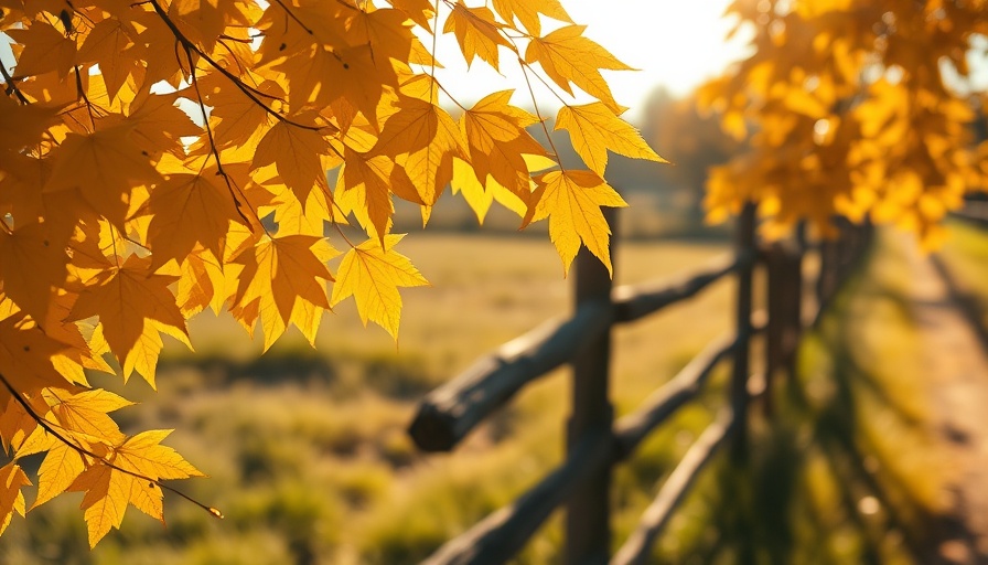 Golden autumn leaves in Lexington, serene rural scene.