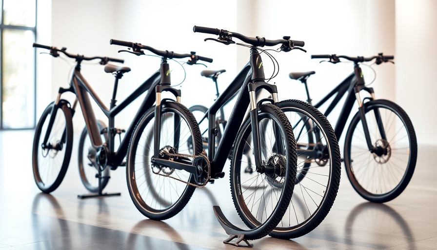 Sleek modern bicycles displayed in urban showroom, successful business startups.